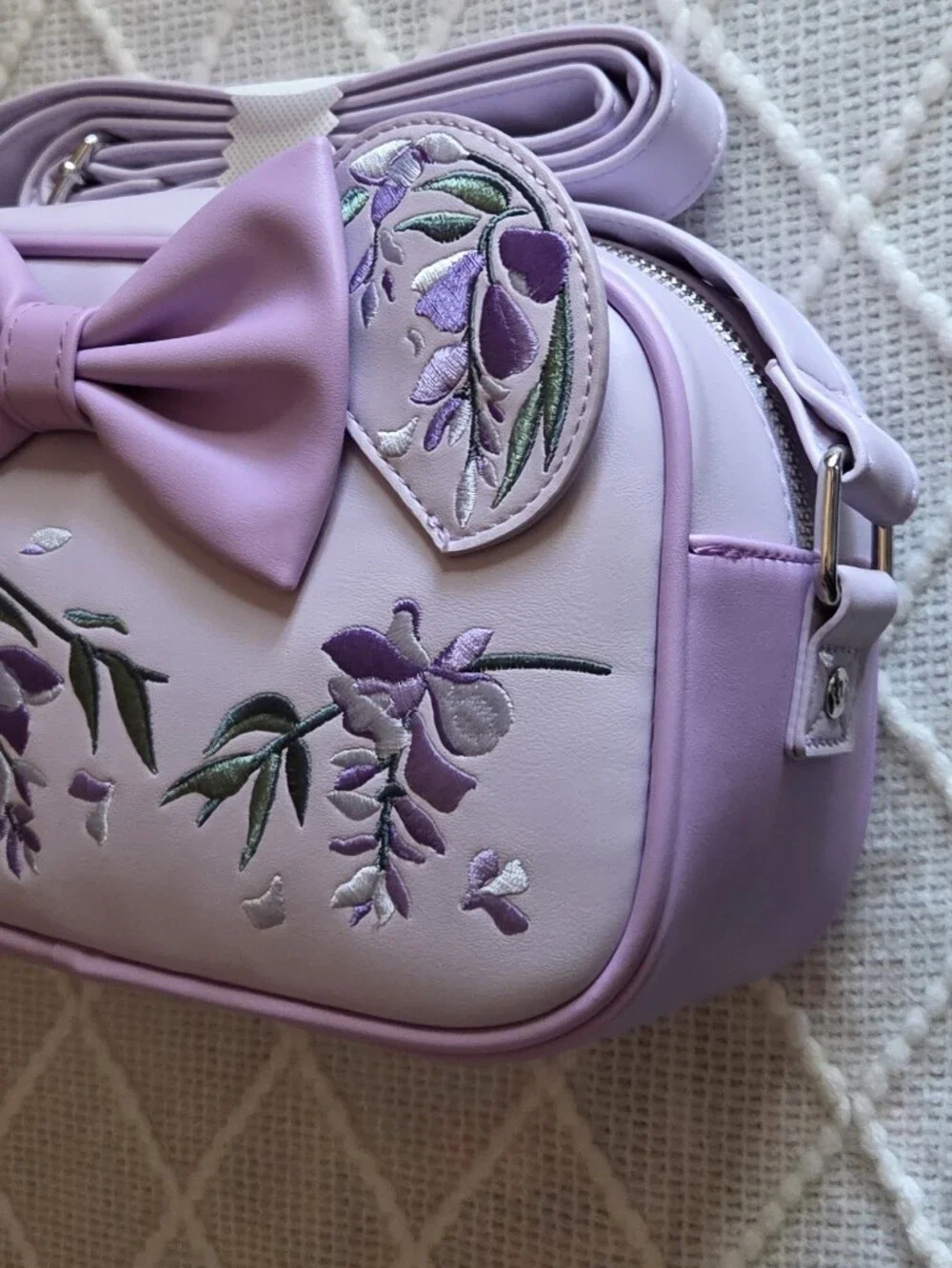 Loungefly Disney Minnie Mouse Wisteria Ears Floral Scented Crossbody Bag